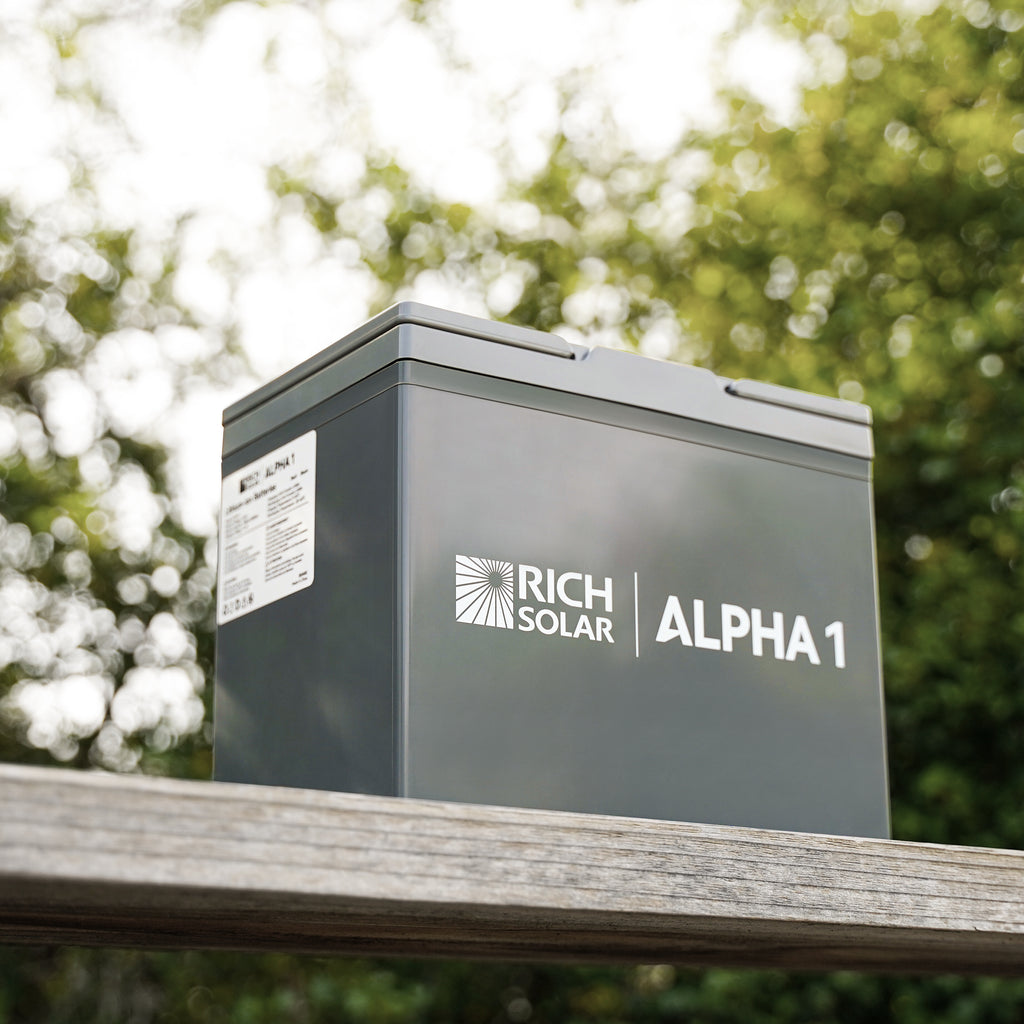 Rich Solar Alpha 1 – 12V 100Ah LiFePO4 Lithium Battery (1280Wh, RV & Off-Grid Ready)