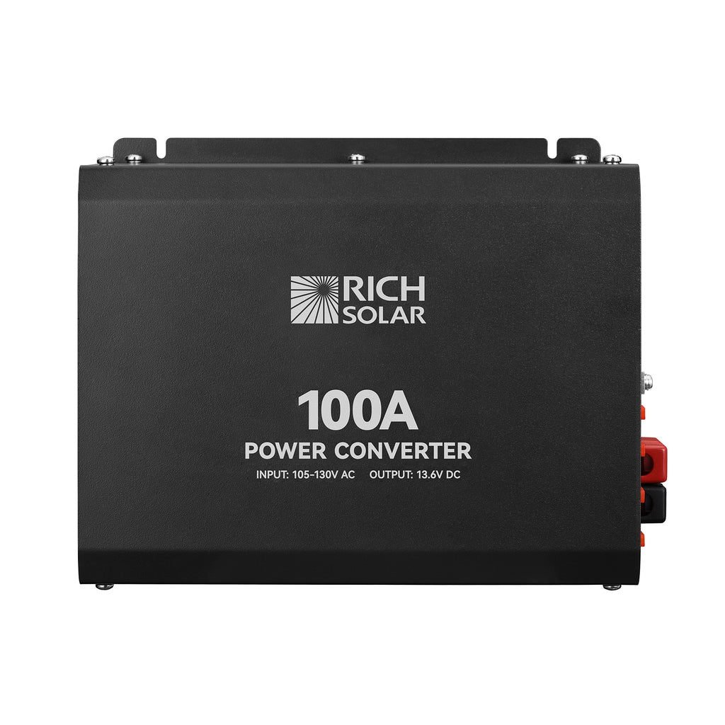 Rich Solar 100 Amp Power Converter – 120 V AC to 12 V DC High-Output Battery Charger