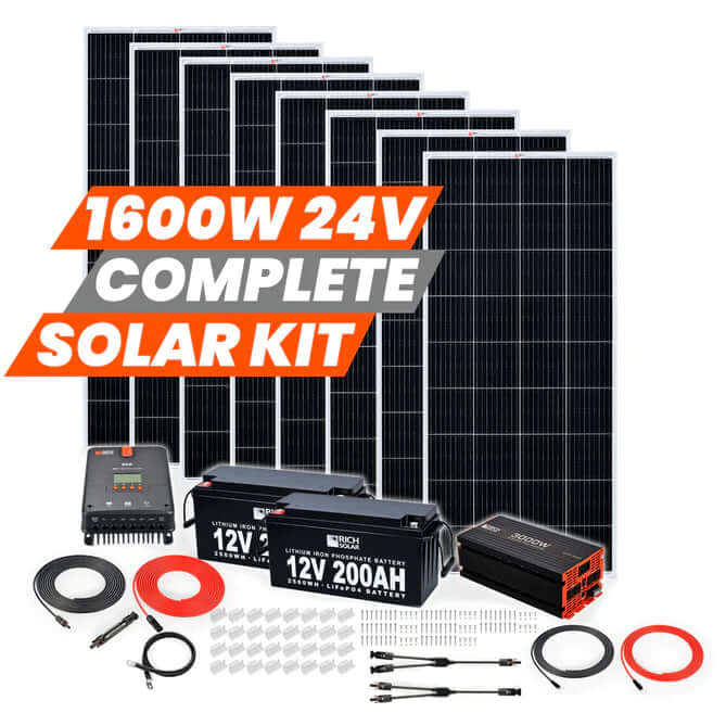 Rich Solar 1600 Watt 24V Complete Solar Kit