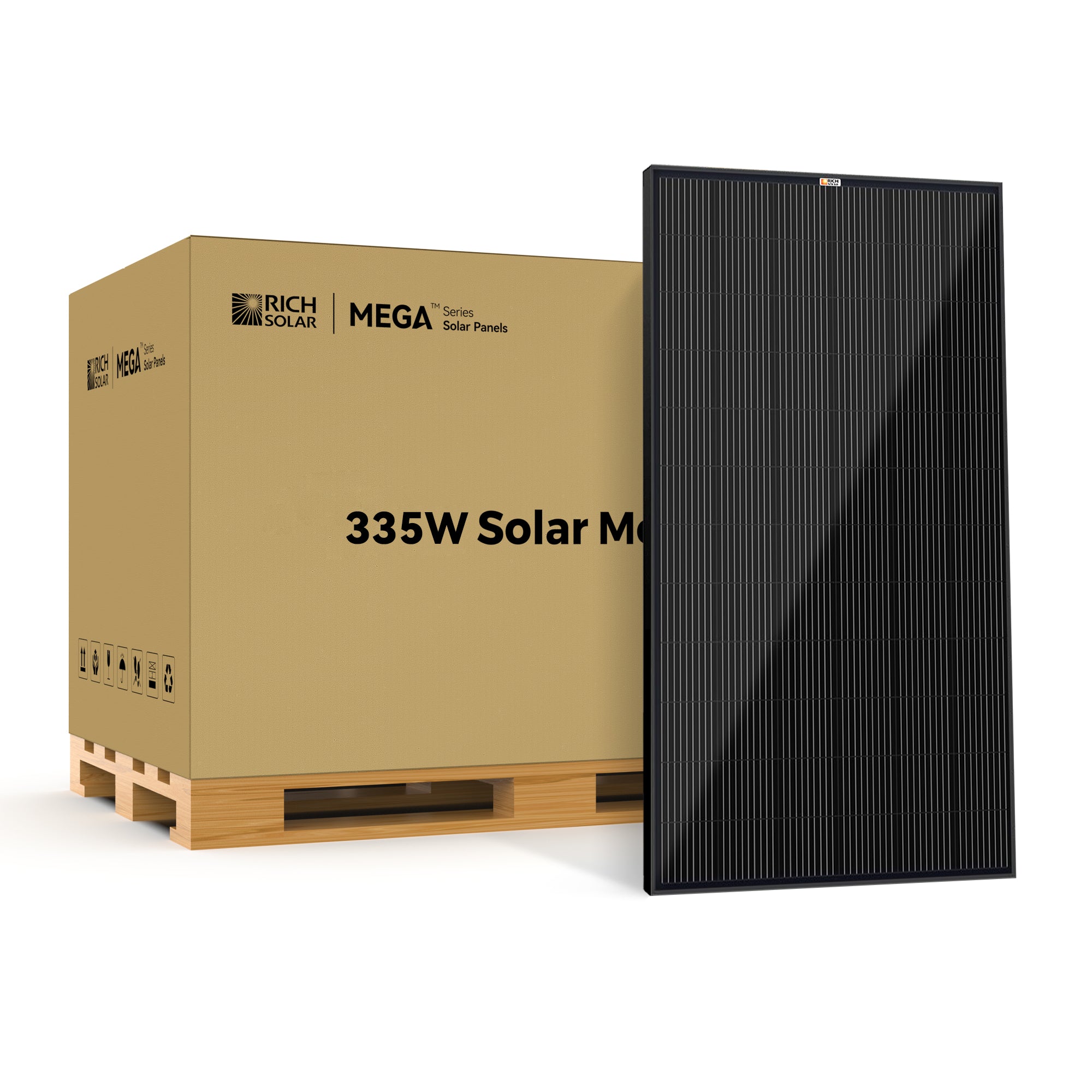 Rich Solar MEGA 335W 24V Solar Panel — 10-Panel Bundle (3.35 kW Total Output)