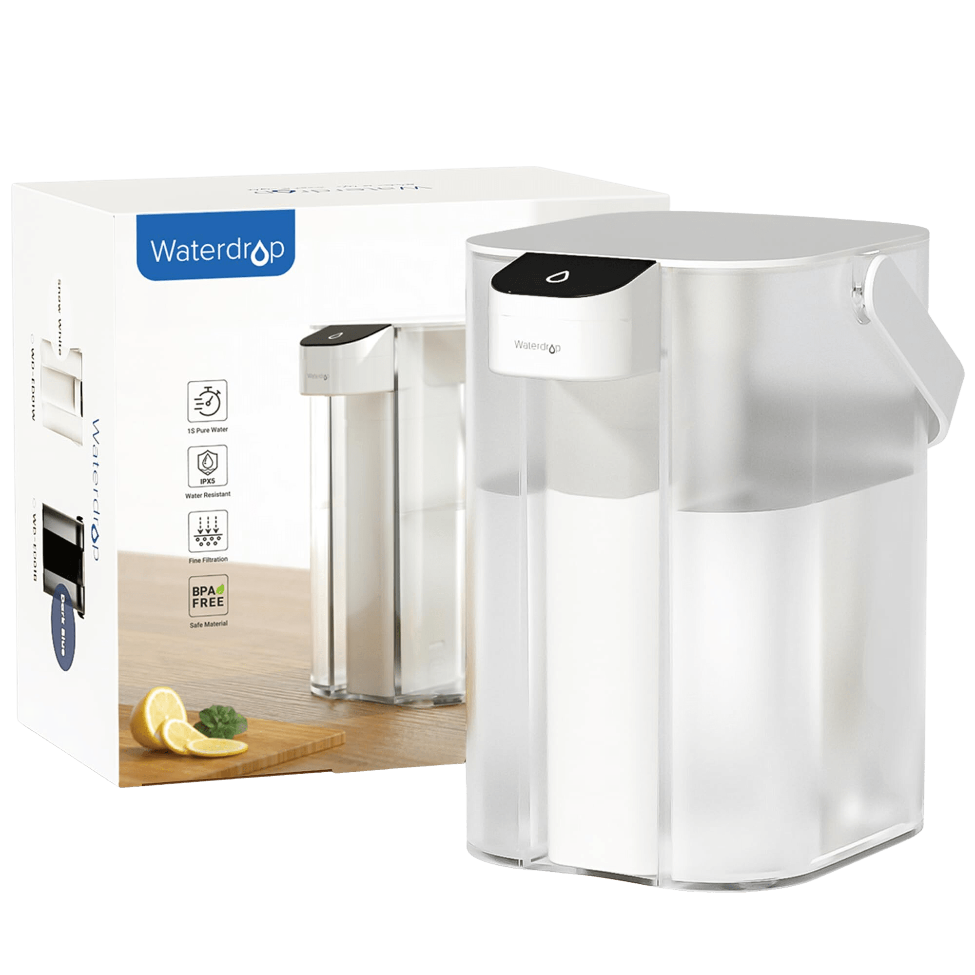 Waterdrop ED01W Countertop Electric Water Filter - 1 YEAR BUNDLE