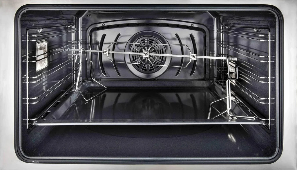 ILVE 40" Majestic II Dual Fuel Range Stainless Steel Brass Trim UMD10FDNS3SSG