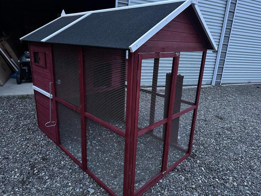 NEW FarmHouse Coop.  Both Stain colors in stock, BARN RED Limited Run!