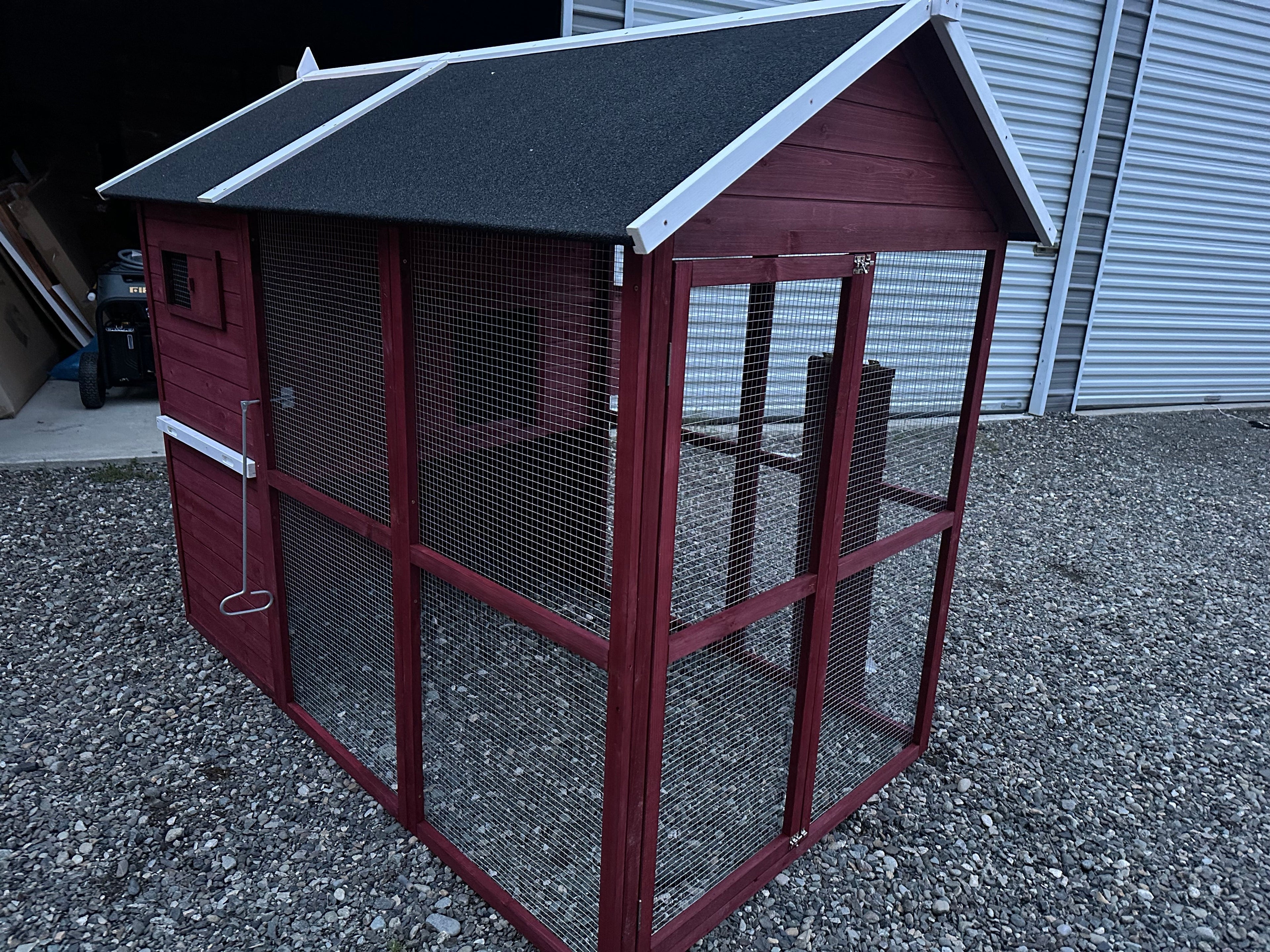 NEW FarmHouse Coop.  Both Stain colors in stock, BARN RED Limited Run!