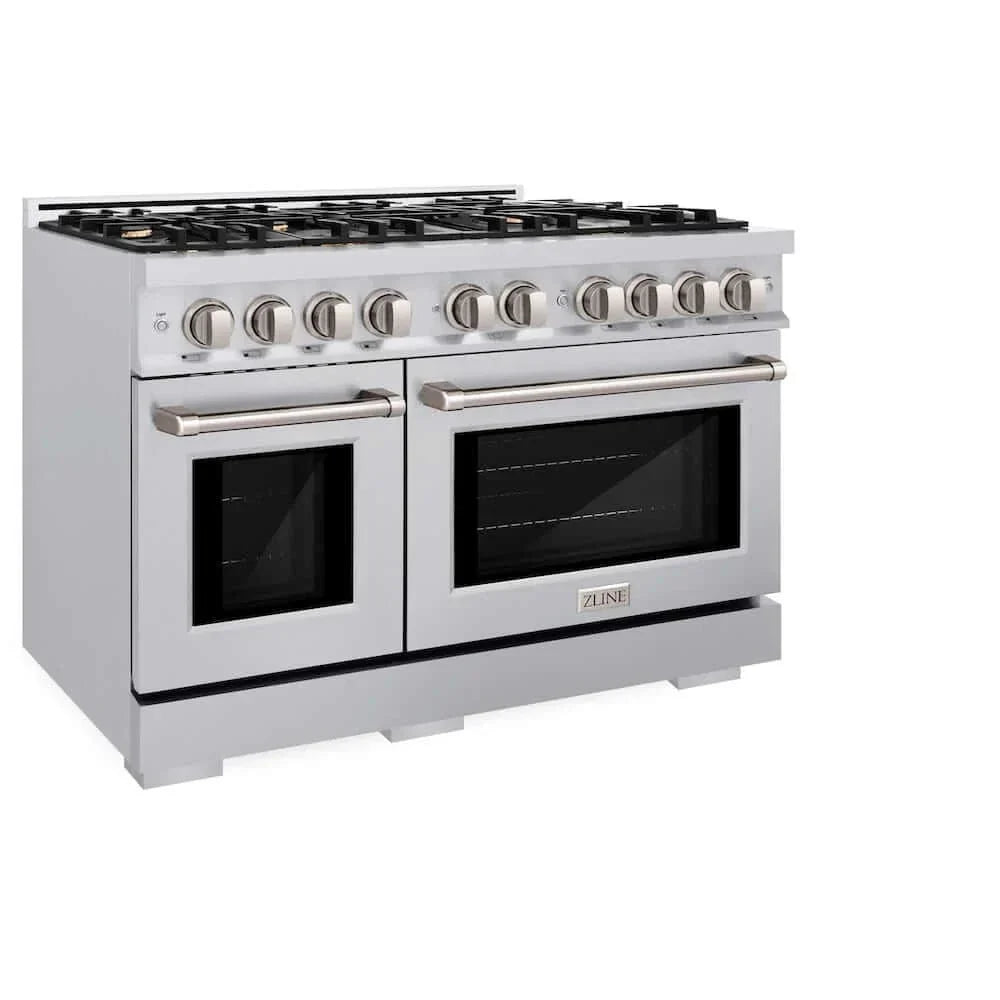 ZLINE 48" Select Gas Range Convection Gas Oven Stainless Steel Brass Burners HGR-BR-48