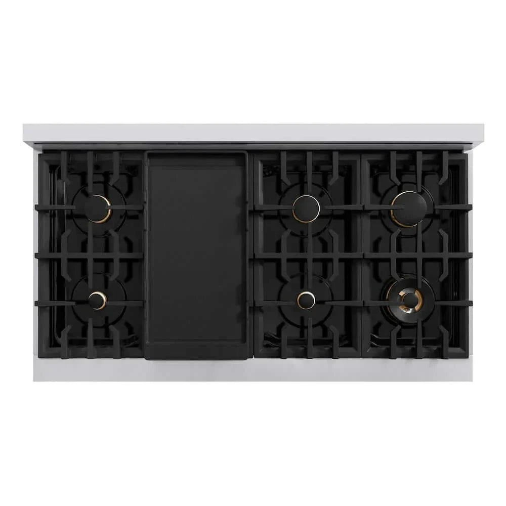 ZLINE 48" Classic Gas Range, Convection Gas Oven Stainless Steel, Gold CGRZ-48-G
