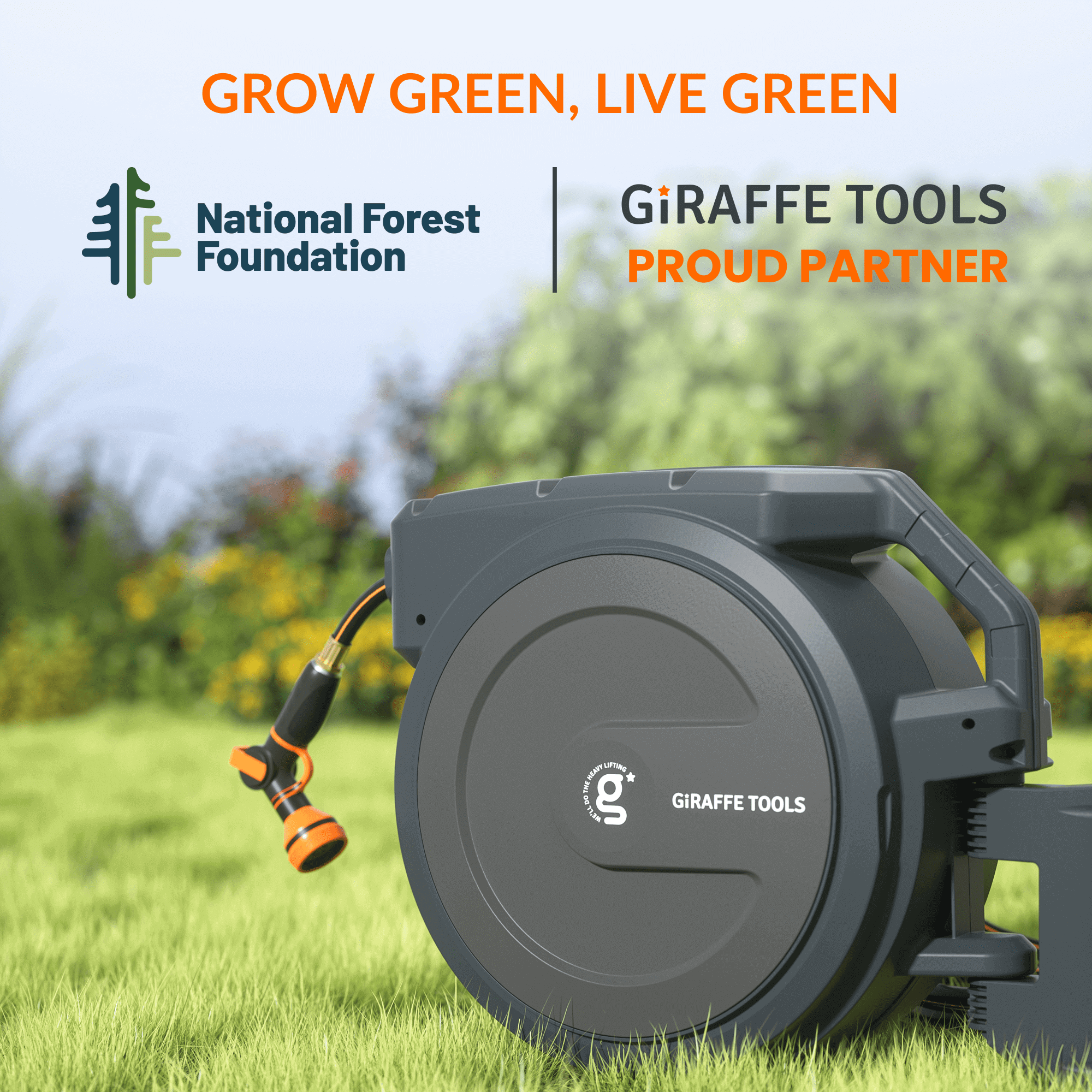Retractable Garden Hose Reel-1/2in-155ft