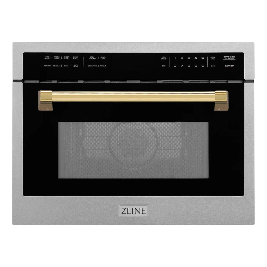 ZLINE 24” Convection Microwave, Stainless Steel, Gold MWOZ-24-SS-G