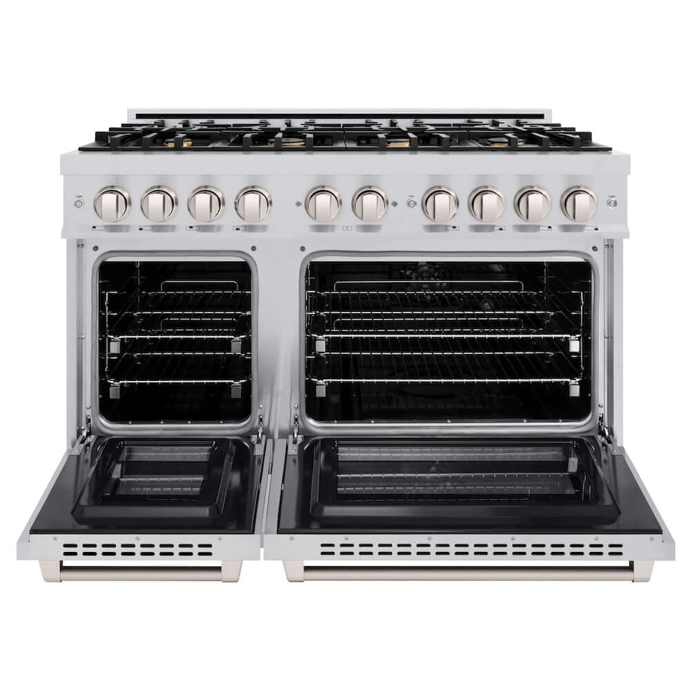 ZLINE 48" Select Gas Range Convection Gas Oven Stainless Steel Brass Burners HGR-BR-48