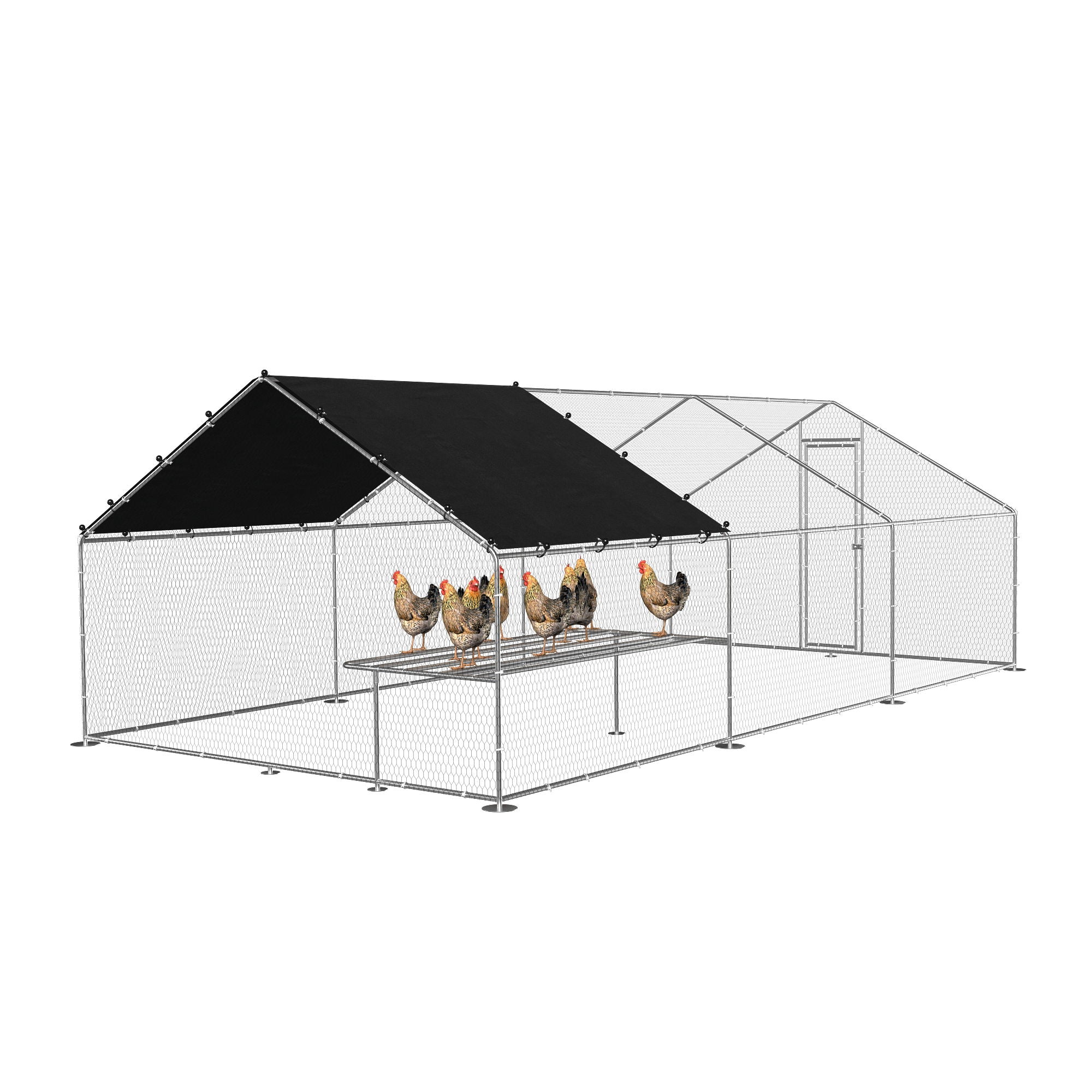 Large Metal Walk-in Run area.  9.8' W x 19.7' D x 6.6' H