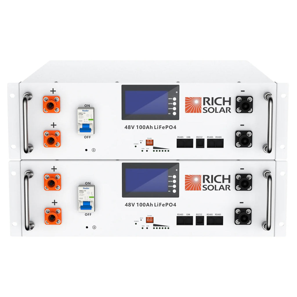 RICH SOLAR ALPHA 5 | 48V 100Ah LiFePO4 Battery | Premium 48V Server Rack Lithium Battery for Residential, Commercial, Off-Grid | 7,000 Lifetime Cycles | Pre-Order Only