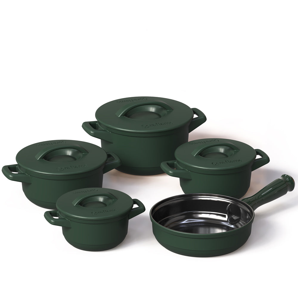 Duo 9 Piece Ceramic Cookware  Set - Ceramic Lid