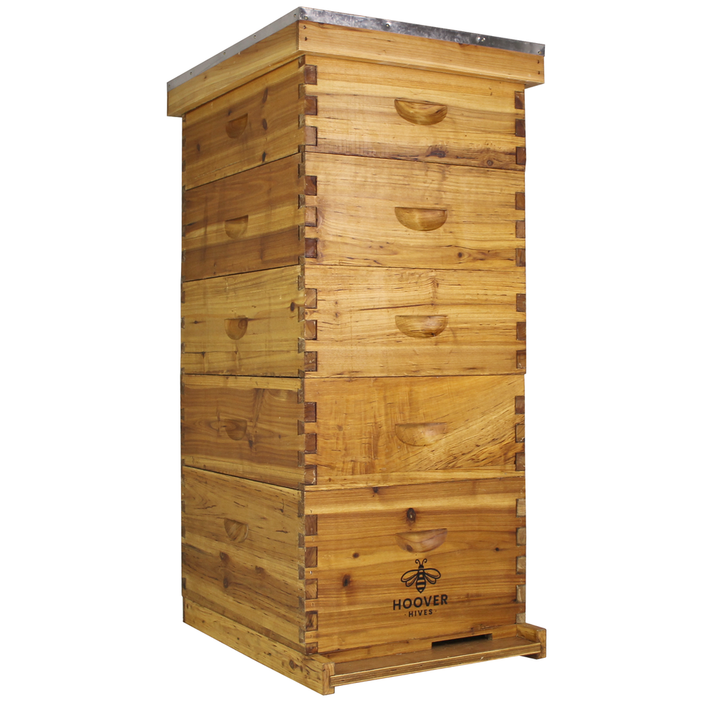Wax-Coated 10 Frame Beehive - (1)Deep & (4)Mediums