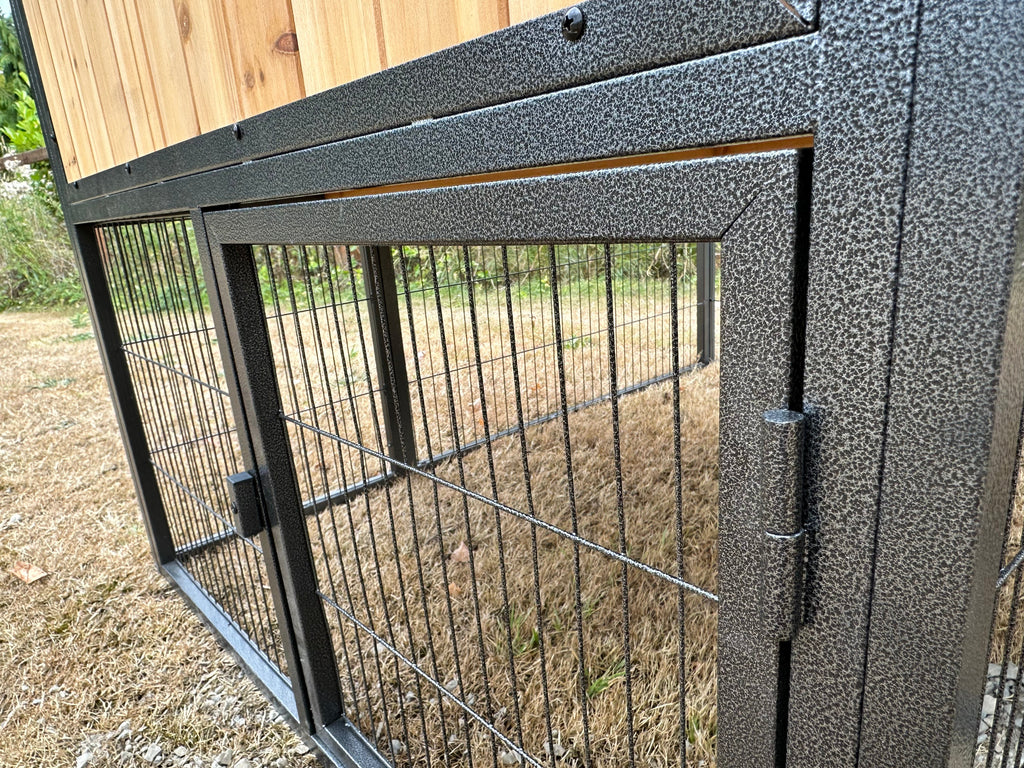 NEW-METAL Cottage coop made with metal frame. New and predator proof