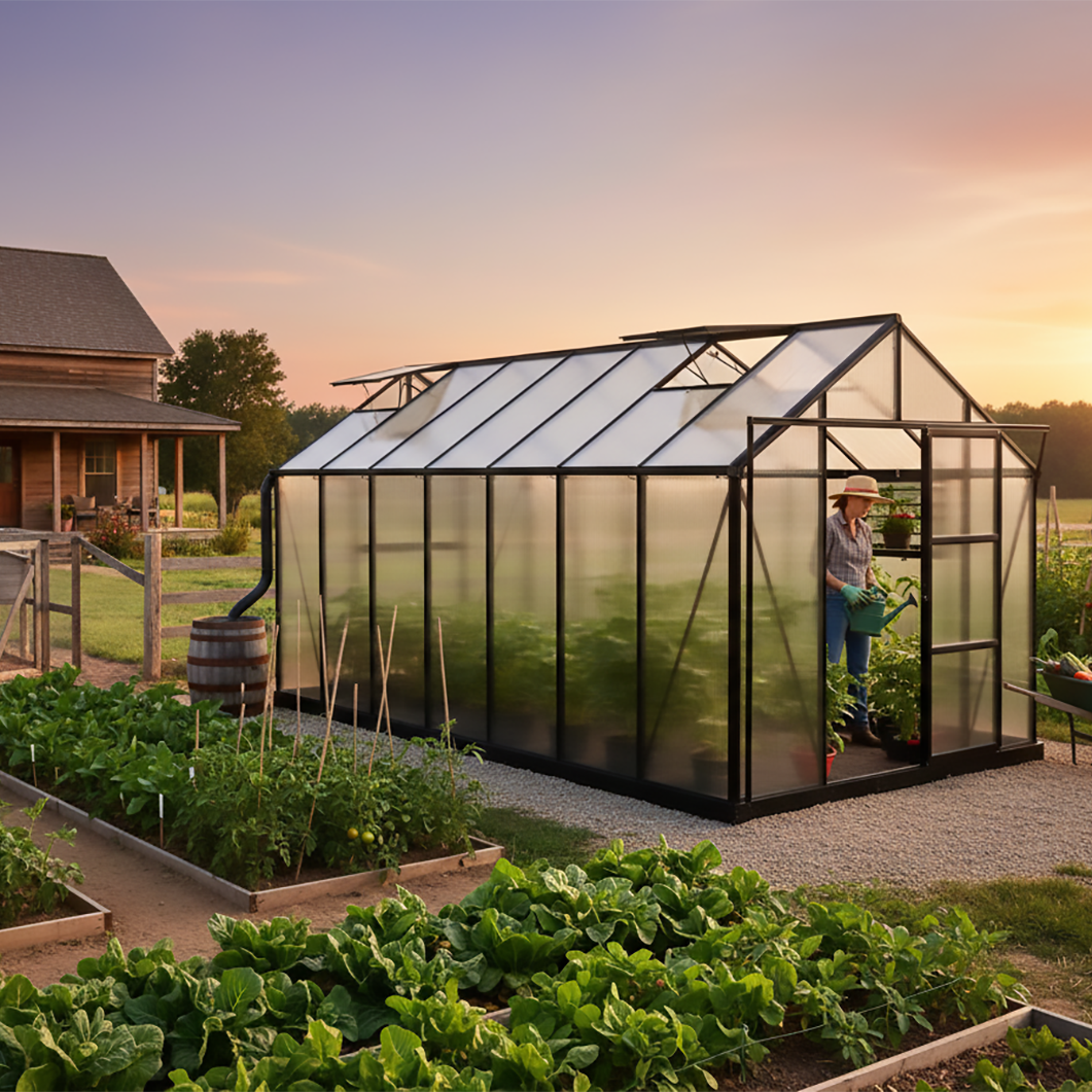 MONT Greenhouse – Black Finish (Premium Outdoor Growing Structure)