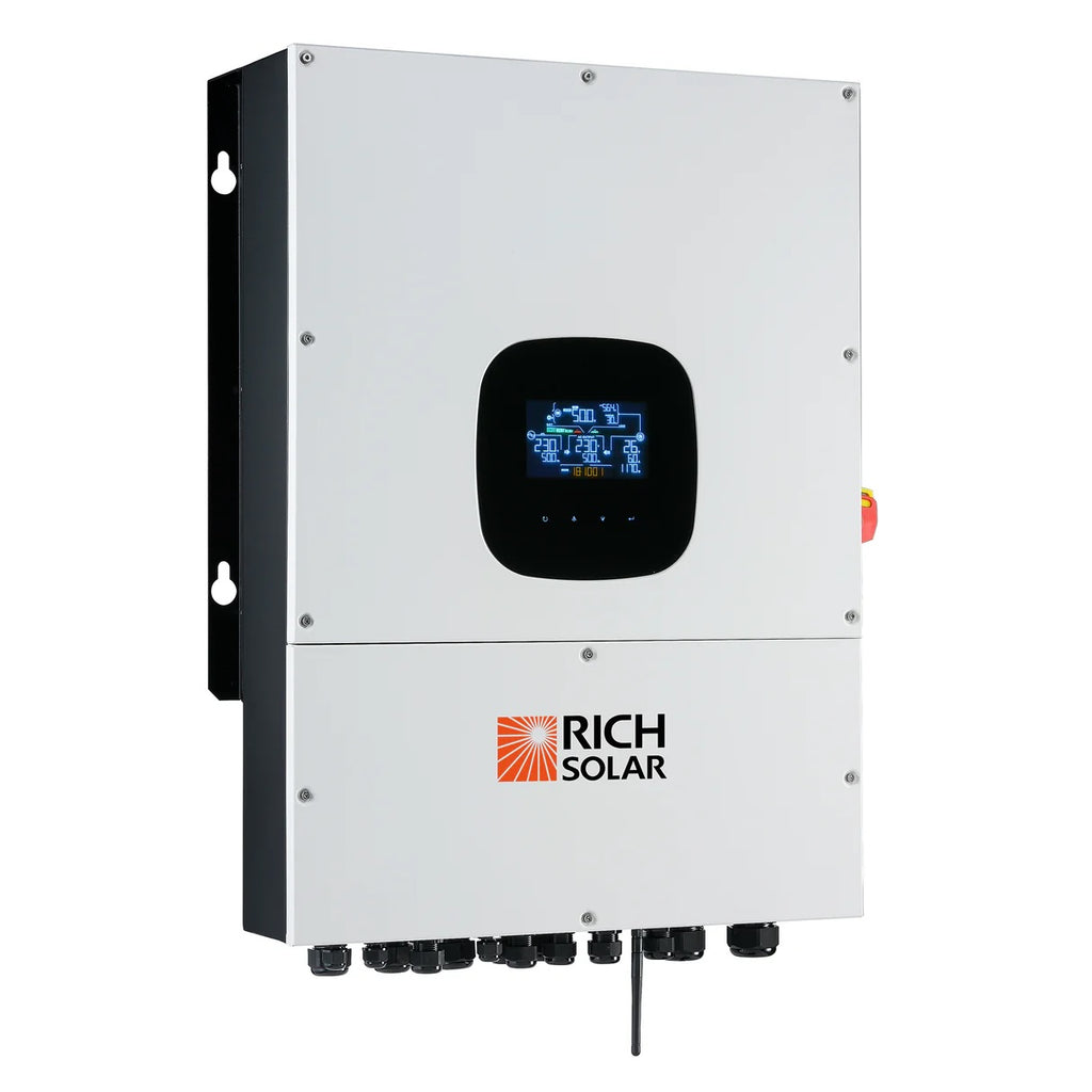 Rich Solar NOVA 12K Hybrid Solar Kit – 12 kW Split-Phase Inverter with 61.44 kWh LiFePO₄ Server Battery System