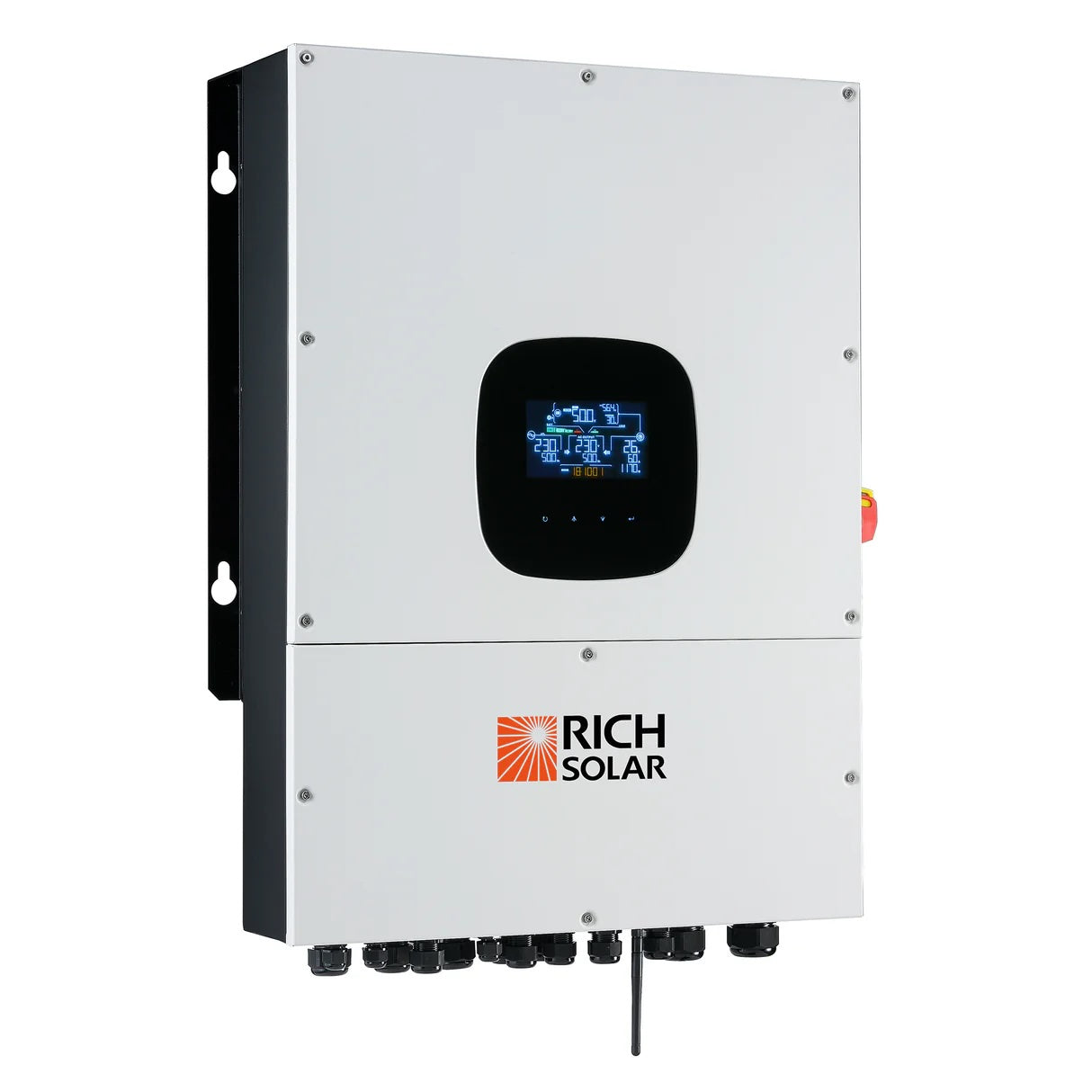 Rich Solar NOVA 12K Hybrid Solar Kit – 12 kW Split-Phase Inverter with 61.44 kWh LiFePO₄ Server Battery System