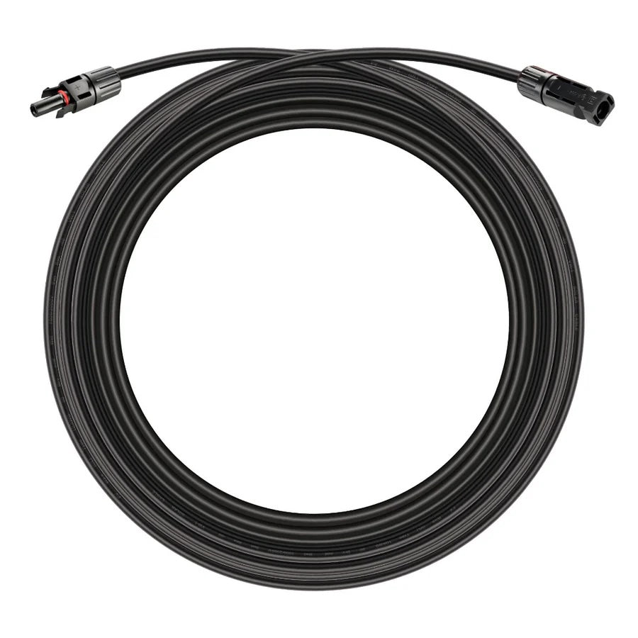 RICH SOLAR 10 Gauge Solar Panel Extension Cable with Male and Female Solar Connector Ends | Pair of 10AWG Red and Black Extension Wire with Connectors on Both Ends | Choose Cable Length: 10ft, 15ft, 20ft, 30ft, 50ft, 75ft, 100ft