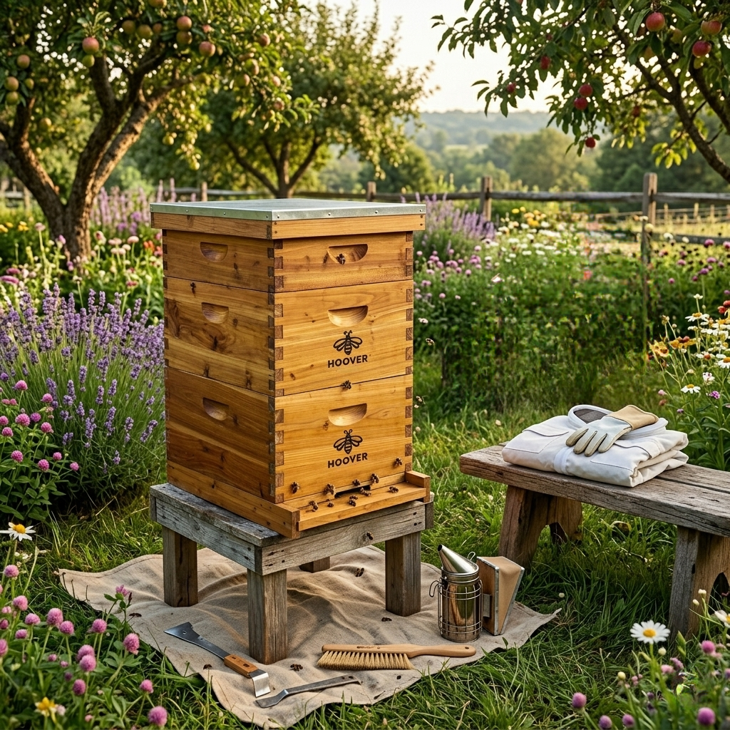 Wax-Coated 10 Frame Beehive - (2)Deeps & (1)Medium (Fully Assembled)