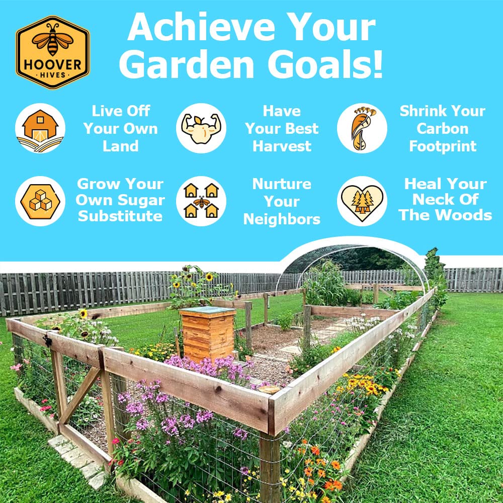 8-Frame Wax-Coated Beehive Kit – (2) Deep & (1) Medium Unassembled | Hoover Hives® Original Beeswax Finish