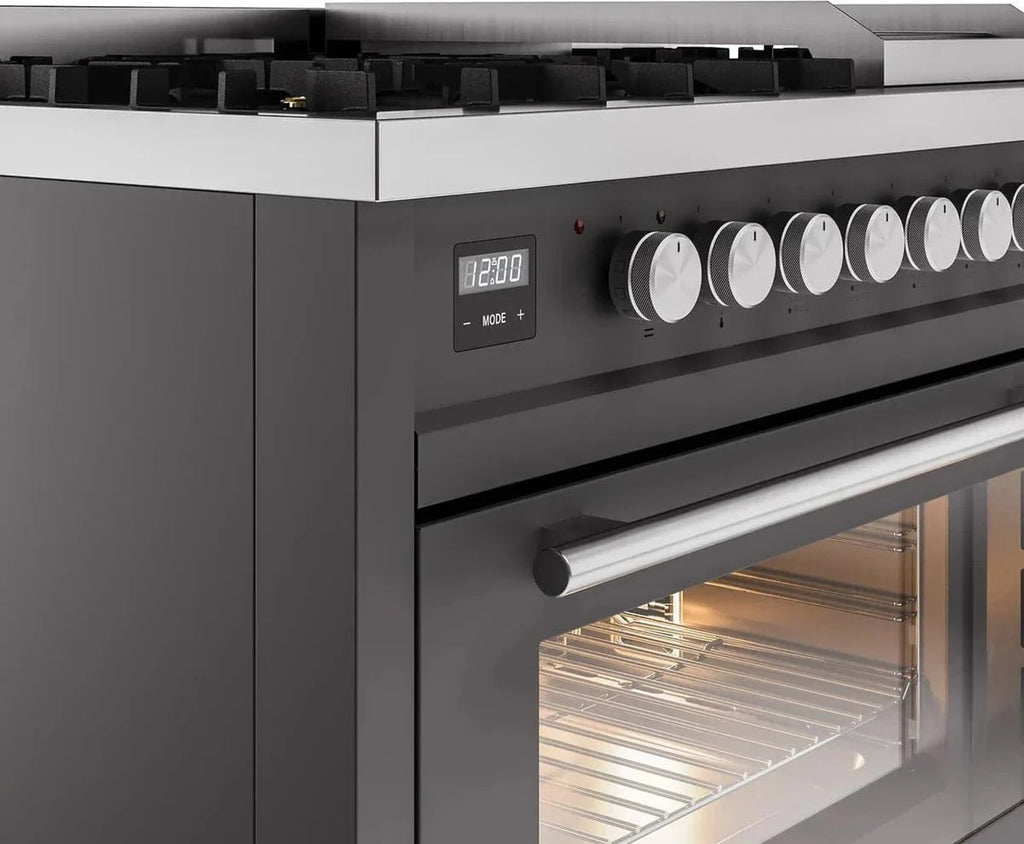 ILVE Professional Plus II 48" Dual Fuel Range in Matte Graphite UP48FWMPMG