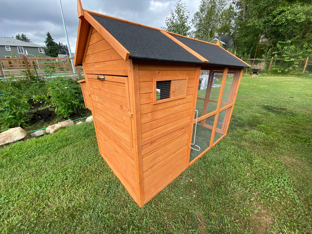 NEW FarmHouse Coop.  Both Stain colors in stock, BARN RED Limited Run!