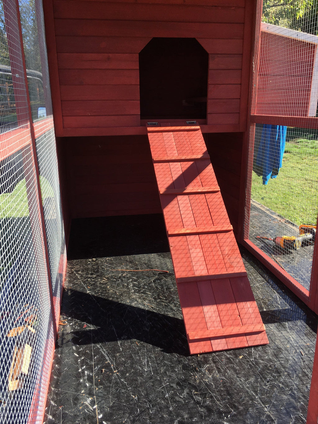 NEW FarmHouse Coop.  Both Stain colors in stock, BARN RED Limited Run!