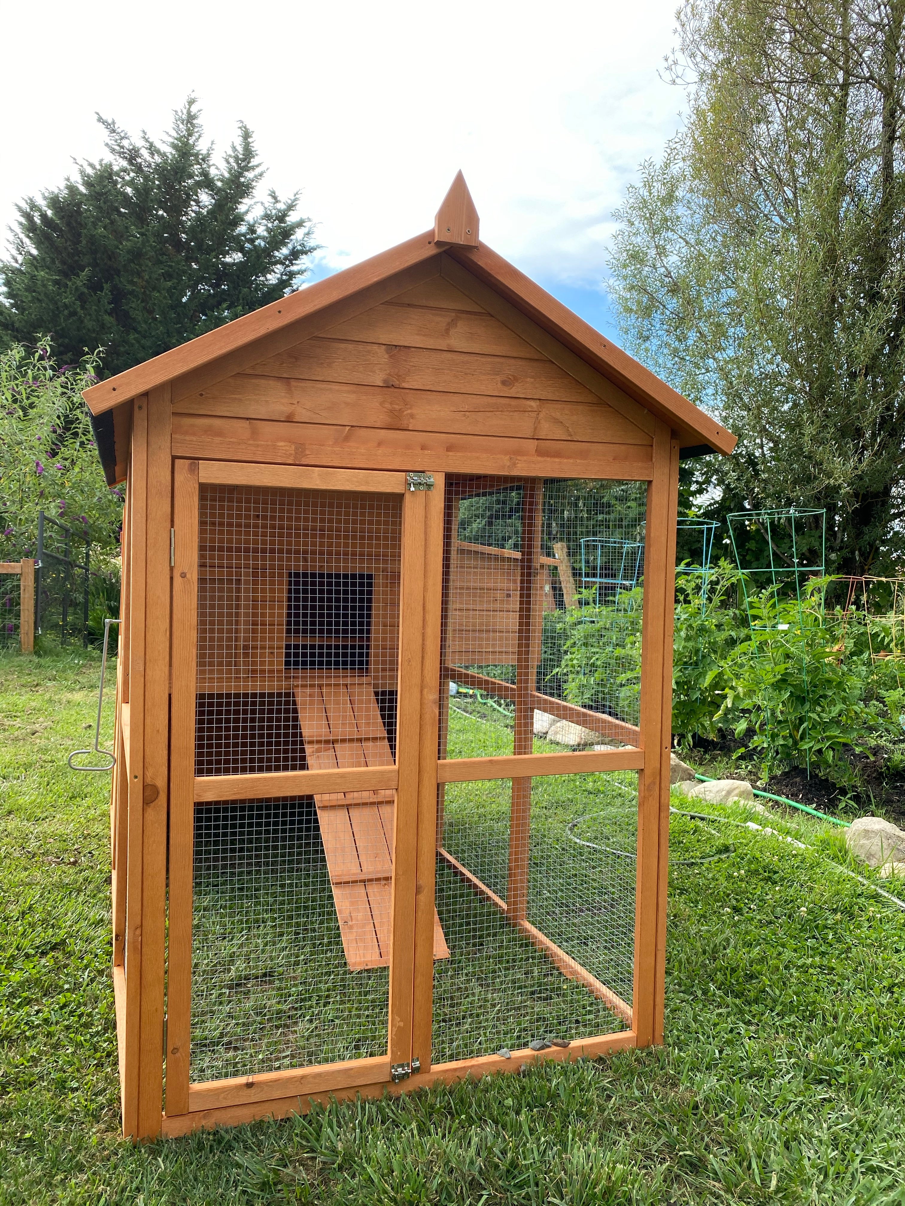 NEW FarmHouse Coop.  Both Stain colors in stock, BARN RED Limited Run!