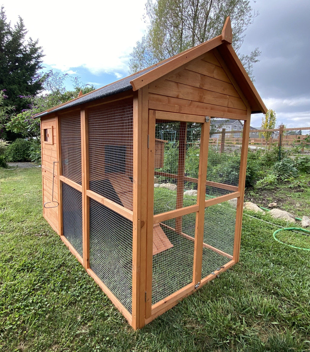 NEW FarmHouse Coop.  Both Stain colors in stock, BARN RED Limited Run!