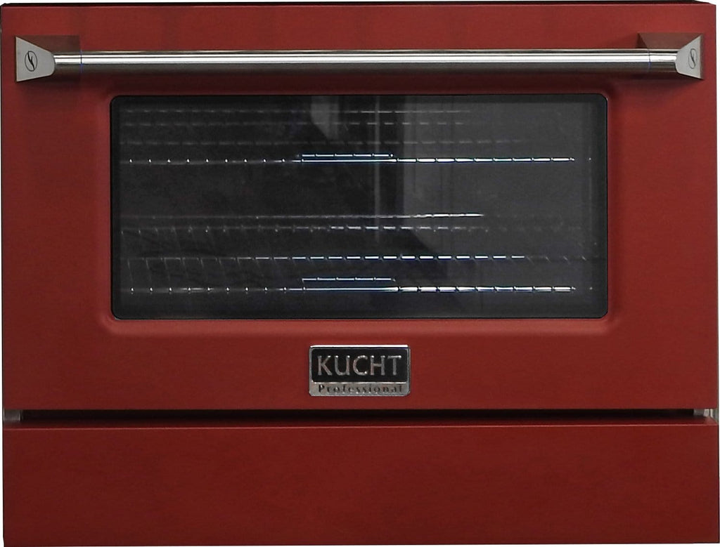 Kucht 36" Gas Range, Stainless Steel with Red Oven Door, KNG361-R