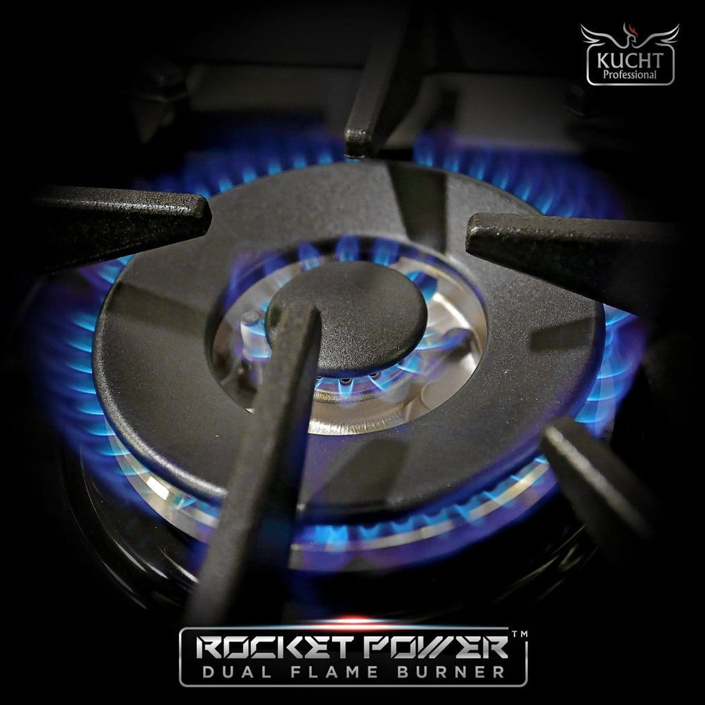 Kucht 36" Gas Range, Stainless Steel with Red Oven Door, KNG361-R