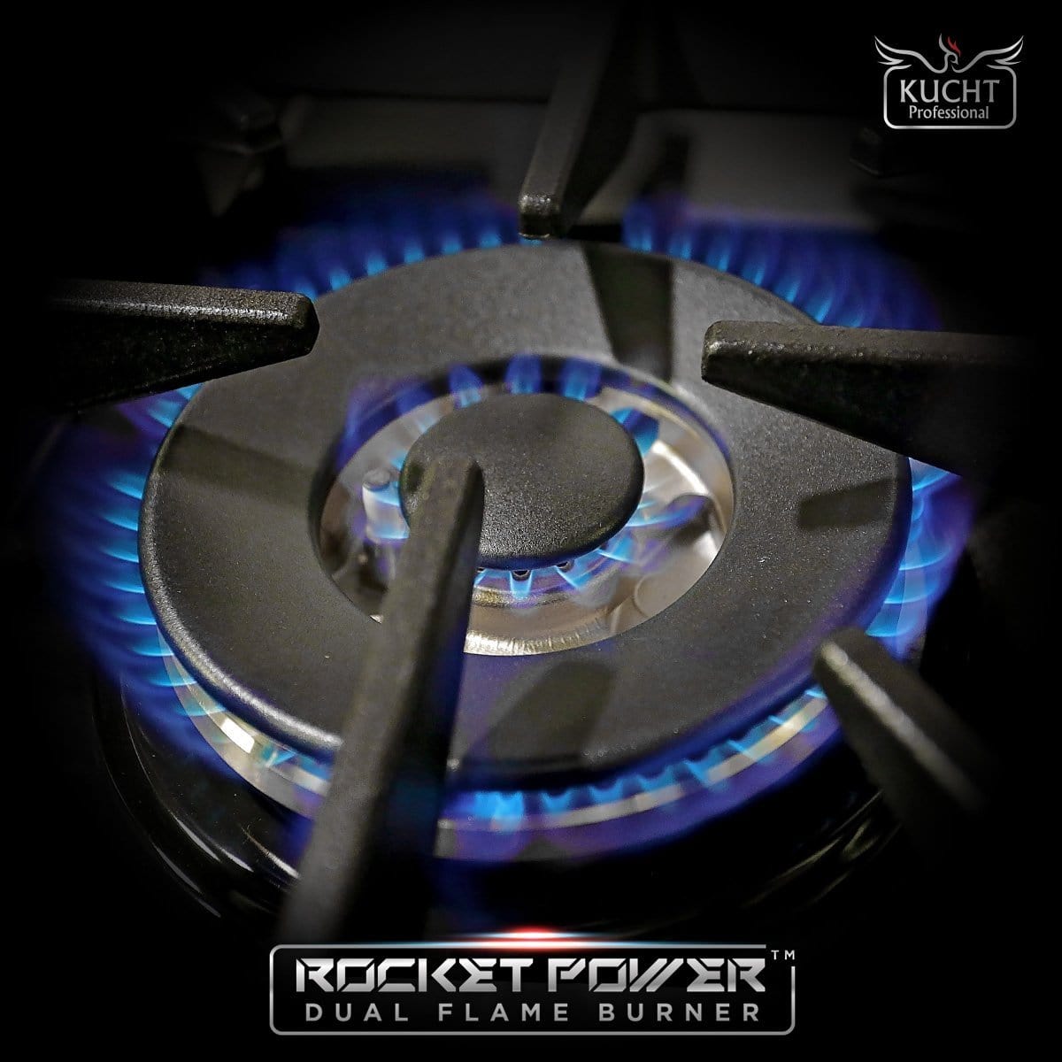 Kucht 36" Gas Range, Stainless Steel with Red Oven Door, KNG361-R