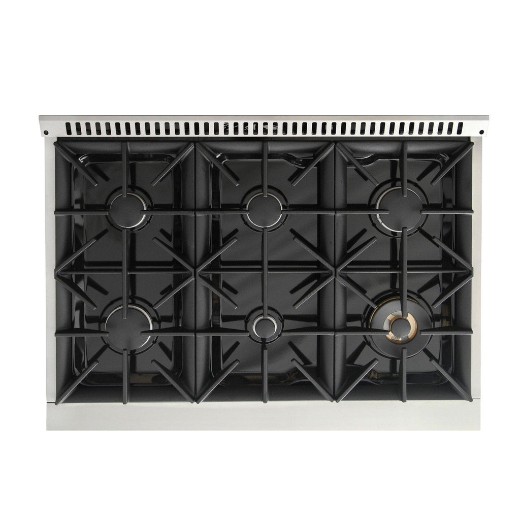 Kucht 36" Gas Range, Stainless Steel with Silver Oven Door, KNG361-S