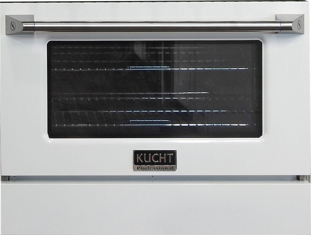 Kucht 36" Gas Range, Stainless Steel with White Oven Door, KNG361-W