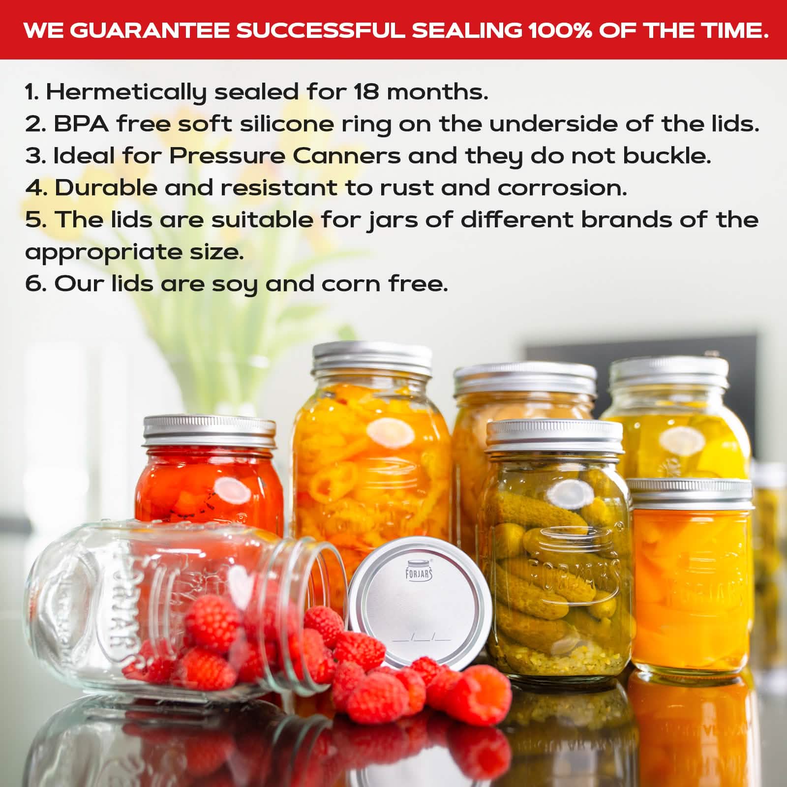 500 Wide Mouth Canning Lids