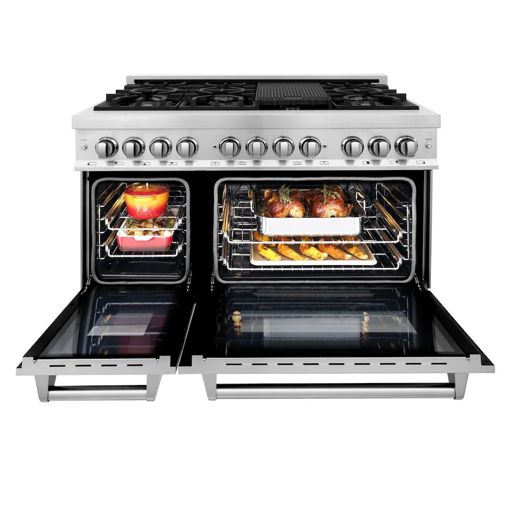 ZLINE 48" Bundled Stainless DualRange RangeHood Dishwasher 3KP-RARH48-DW