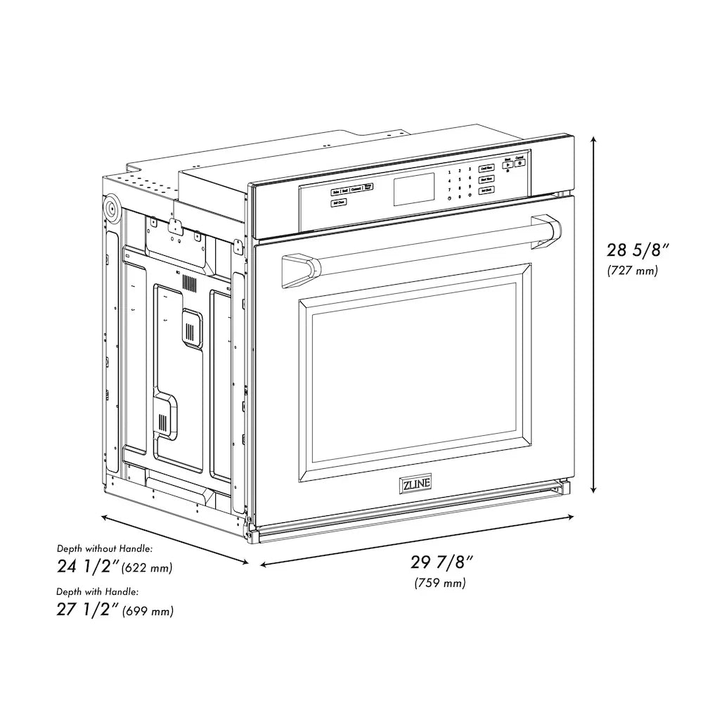ZLINE 30" Oven ASW30 & Microwave MWO30 Bundle, 2KP-MW30-AWS30