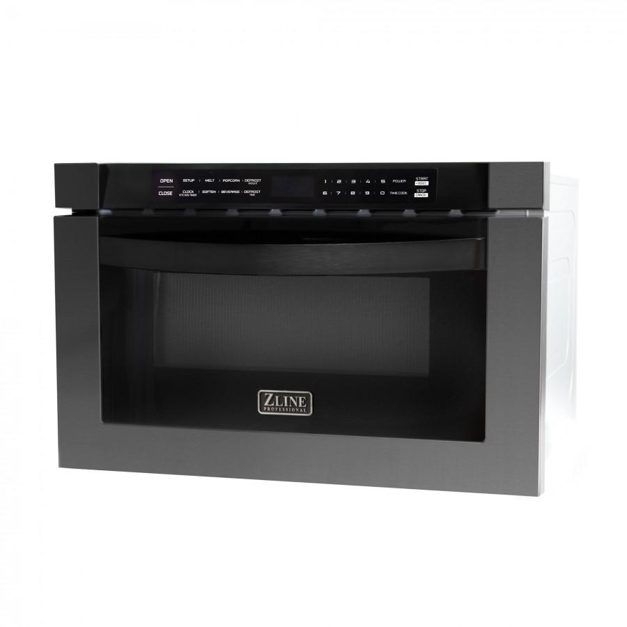 ZLINE 24" Microwave Drawer, Black Stainless Steel, MWD-1-BS