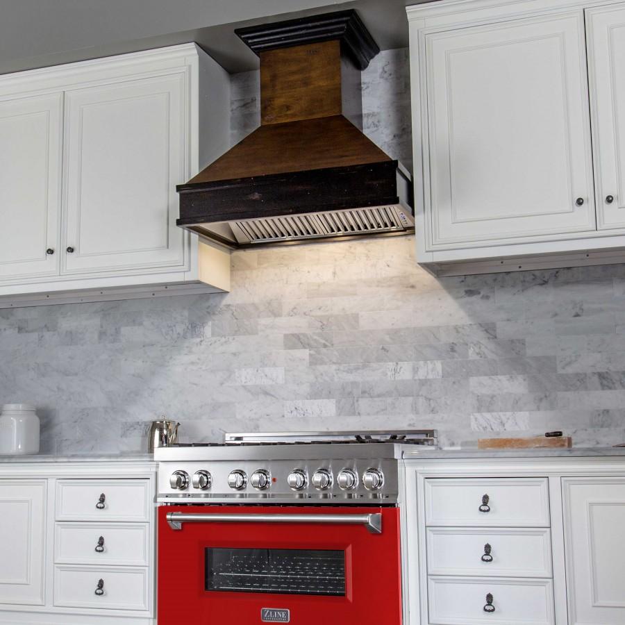 ZLINE 36" Professional Dual Fuel Range, Red Matte Door, RA-RM-36