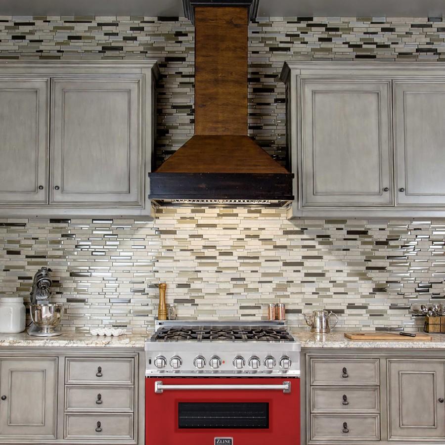 ZLINE 36" Professional Dual Fuel Range, Red Matte Door, RA-RM-36