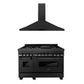 ZLINE 48" Bundle Range RAB-BR-48 & Wall Range Hood BSKBN, 2KP-RABRH48