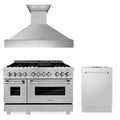 ZLINE 48" Bundled Stainless DualRange RangeHood Dishwasher 3KP-RASRH48-DW
